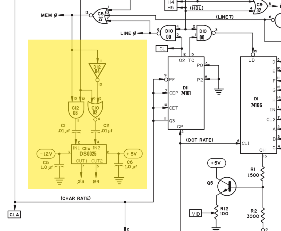 Apple - SCHEME Apple 1 shift registers | Applefritter